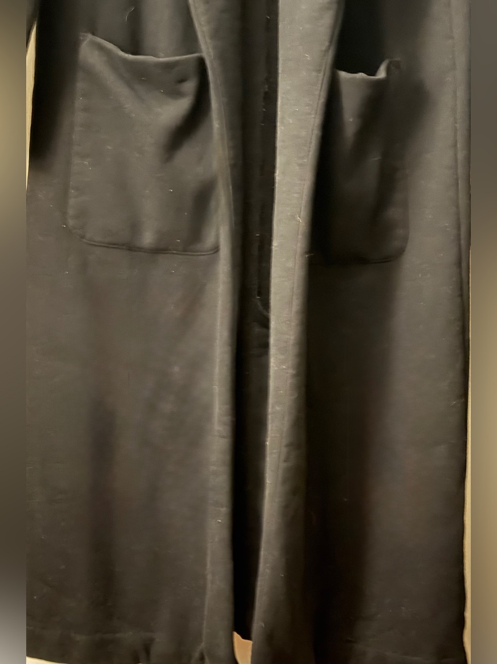 Vuori Restore Trench Coat Black - Small - Long Open Front Duster Jacket - Picture 8 of 14